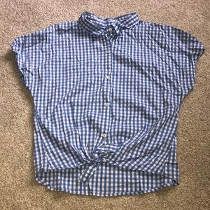 Zara girls checkered button up